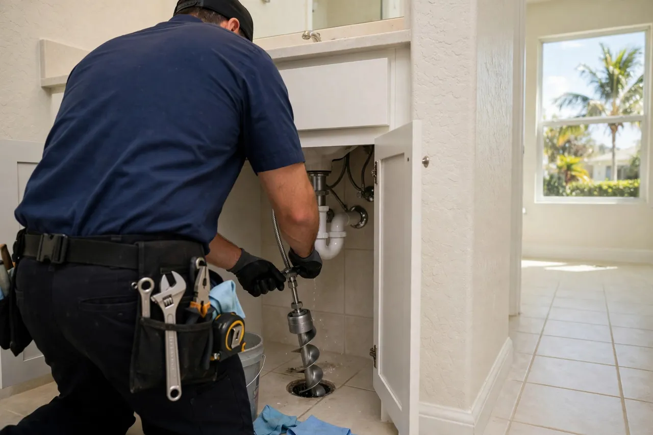 Professional drain cleaning tools used by MW Plumbing