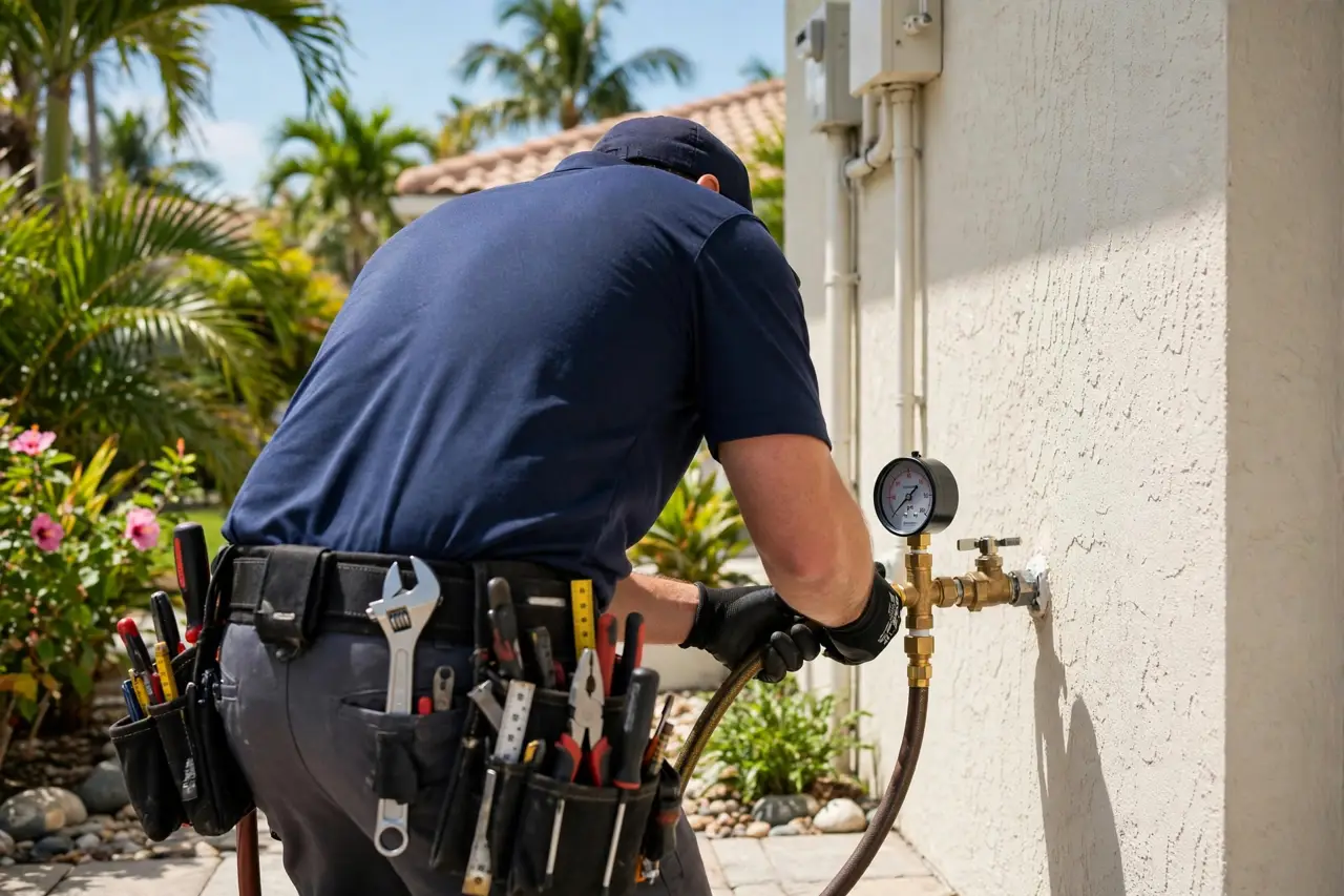 Water pressure repair in Homestead, Florida