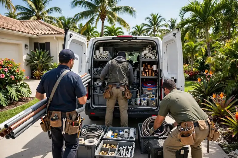 Local drain service work in Homestead