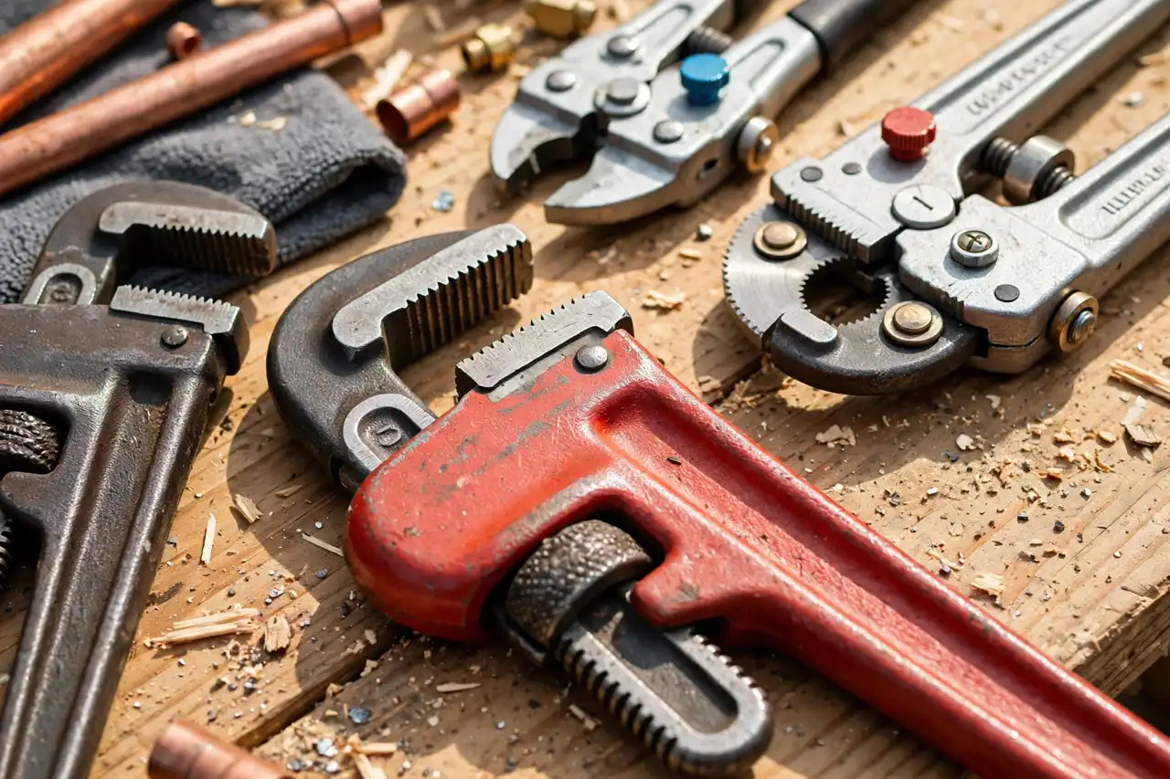 Tools used for bathroom plumbing work